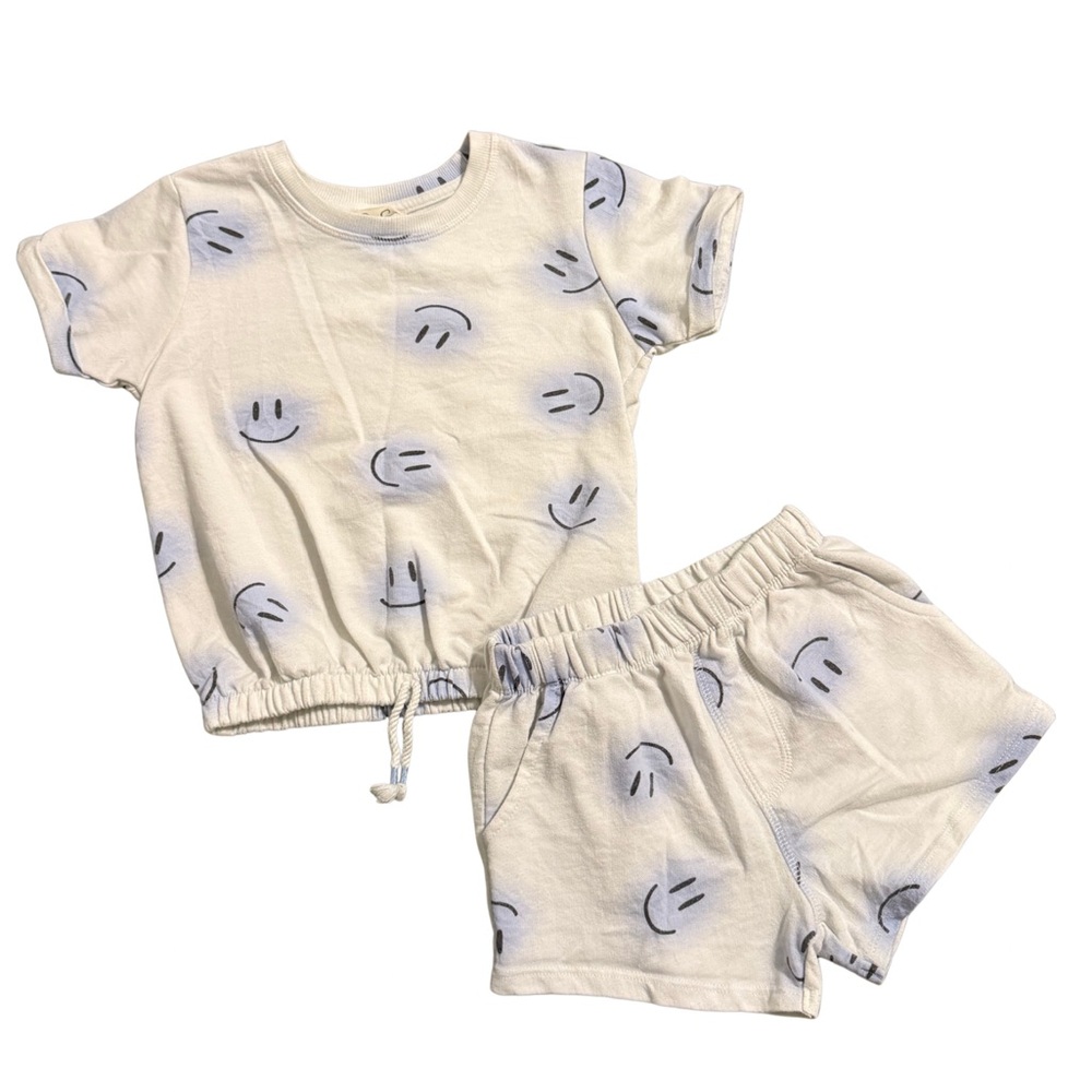 Jessica Simpson Kids Pajama Set in Cream and Blue
